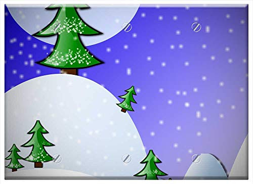 Triple Blank Wall Plate Cover - Fir Background Greeting Card Decor Abstract