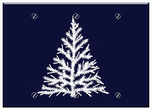 Triple Blank Wall Plate Cover - Greeting Card Christmas Tree Background Structure 10