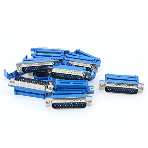 uxcell 10Pcs Parallel Port D-SUB DB25 25-Pin Male IDC Flat Cable Connector