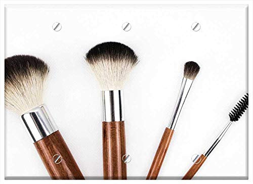 Triple Blank Wall Plate Cover - Makeup Brush Brush Cosmetics Makeup Make Up