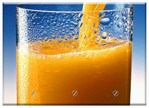 Triple Blank Wall Plate Cover - Orange Juice Juice Vitamins Drink Frisch Vitamin C