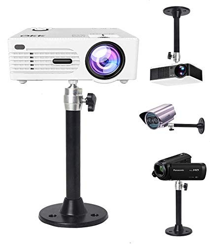 2-Be-Best Universal Ceiling Projector MountHanger 360  Rotatable Head with Length  7inch 180mm Projection for Mini Projector CCTV DVR Camera Black