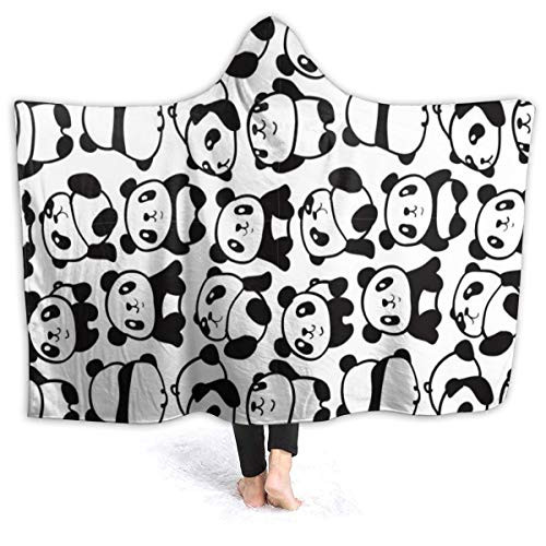 ARRISUM Cute Panda Pattern Hooded Blanket Super Soft Flannel for Bed Sofa Lightweight Blanket Throw Size for Kids Adults All Season 50X40 Inches ARRISUM Cute Panda Pattern Hooded Blanket Super Soft Flannel for Bed Sofa Lightweight Blanket Throw Size for Kids Adults All Season 50X40 Inches
