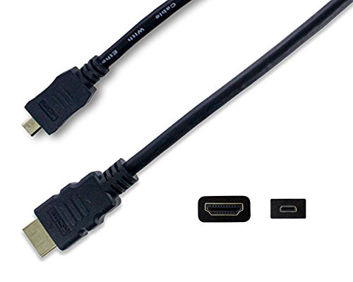 EAGLEGGO 6FT Micro-HDMI to HDMI Cable for Nikon COOLPIX P900 P610 P600 L820 L830 L840 S7000 S6900 S6800 S6500 S9900 S9600 S9700 S9400 S9500 W100 AW110 AW120 AW130 A900 B500 B700 Digital Camera