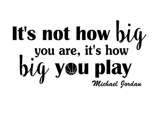 Imposing Design 3 Its not How Big You are Its How Big You Play 22 X 11 Vinyl Wall Art Quote Sticker Decal Sports Team Decor Motivational Inspirational Decorative Lettering Jordan Curry Inspired Imposing Design 3 Its not How Big You are Its How Big You Play 22 X 11 Vinyl Wall Art Quote Sticker Decal Sports Team Decor Motivational Inspirational Decorative Lettering Jordan Curry Inspired