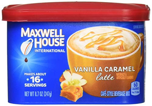Maxwell House International Latte Vanilla Caramel Flavored Instant Coffee 8.7 OzPack of 2 Maxwell House International Latte Vanilla Caramel Flavored Instant Coffee 8.7 OzPack of 2