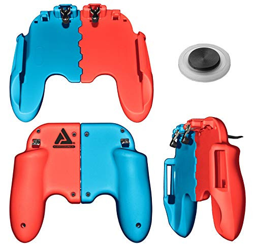 Mobile Game Controller PUBG Mobile Controller Gamepad with Joystick Mobile Trigger for 4-7 Inch Mobile Phones  Black Orange
