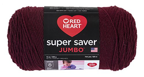 Red Heart  Super Saver Jumbo Yarn, Claret Red Heart  Super Saver Jumbo Yarn, Claret