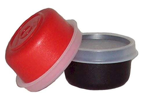 Set of 2 Tupperware Smidgets Tiny Treasure Mini Bowls Black and Red