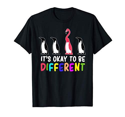 Flamingo Penguin Autism Awareness Autistic Autism Moms Gift T-Shirt