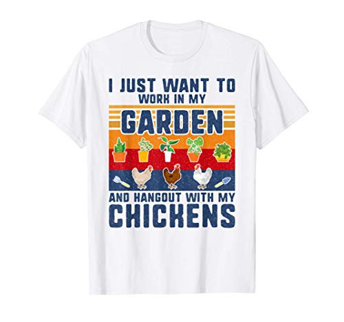 Chickens Owner Gardening Lover Farmer Flowers Chicken Garden T-Shirt Chickens Owner Gardening Lover Farmer Flowers Chicken Garden T-Shirt