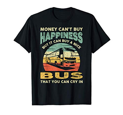 Funny Bus Driver Joke Saying Retro Vintage School Busses T-Shirt