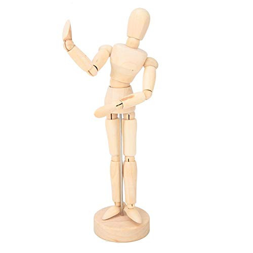 8 Artist Drawing Manikin Wooden Articulated Mannequin with Base and Flexible Body for Drawing the Human Figure