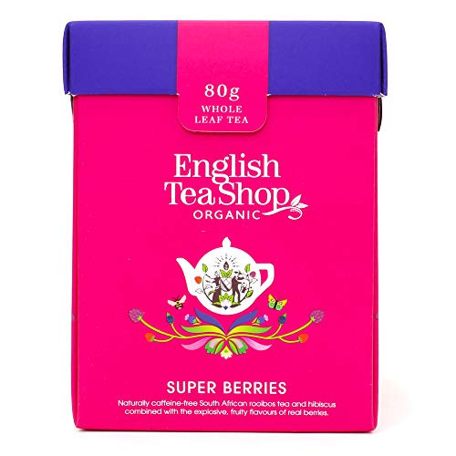 English Tea Shop Organic Super Berries - 80g Whole Leaf Tea Pack 80g
