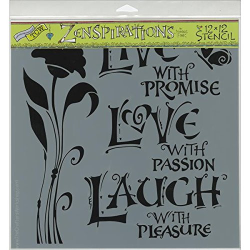 Crafters Workshop Template, 12 by 12-Inch, Live, Love and Laugh