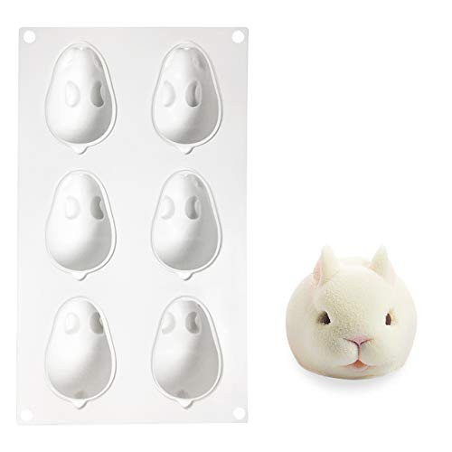 AiChef Silicone Mold For Baking Rabbit Mold Chocolate Mousse Cake Dessert Molds.Household High Temperature French Cake Mold Mousse Dessert Silicone Mold Pastry Cake Molds.6-Cavity Rabbit