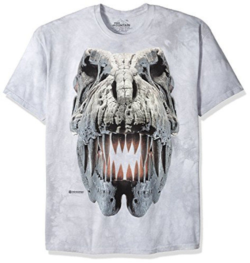 The Mountain Silver Rex Skull Adult T-Shirt Grey XL