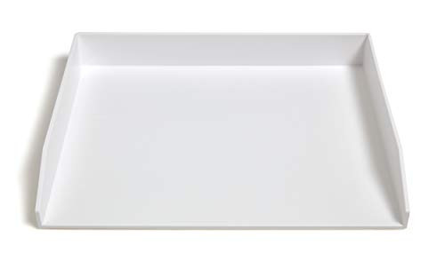 MyOfficeInnovations 24380383 Side Load Stackable Plastic Letter Tray White