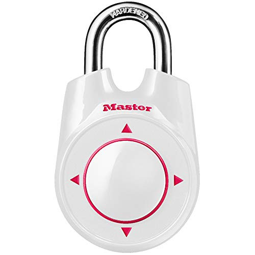 Master Lock 1500iDPNK Locker Lock Set Your Own Directional Combination Padlock 1 Pack White Pink