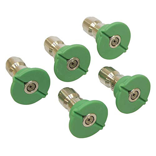 Stens 758-968 Quick Coupler Nozzle 1 4 inch 25 Degree Size 5.5 Green  Pack of 5
