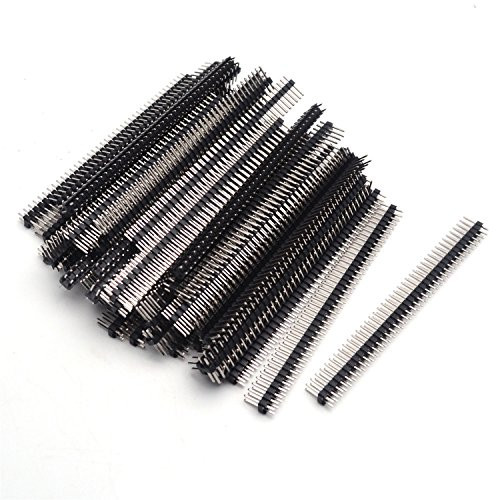 Antrader 40 Pin 2.54mm Spacing Double Row IDC Male Pin Header Connector Strip Pack of 50 Antrader 40 Pin 2.54mm Spacing Double Row IDC Male Pin Header Connector Strip Pack of 50
