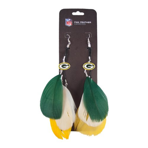 NFL Green Bay Packers Feather Earrings