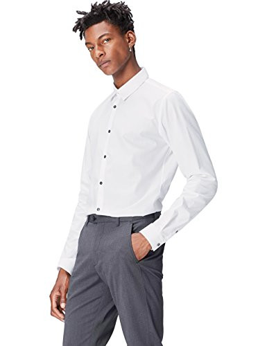 find. Mens Standard Slim Fit White EU XXL  US XL