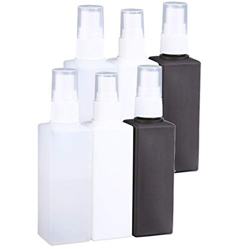 Minkissy 6pcs Refillable Spray Bottle Fine Mist Mini Spray Bottles Press Bottles Plastic Sprayer Travel Container Small Makeup Bottles 100ml
