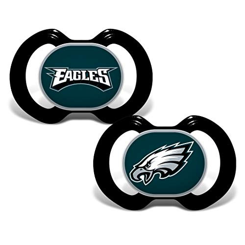 MasterPieces Baby Fanatic NFL Philadelphia Eagles 2-Pack Pacifiers One Size Team Color MasterPieces Baby Fanatic NFL Philadelphia Eagles 2-Pack Pacifiers One Size Team Color
