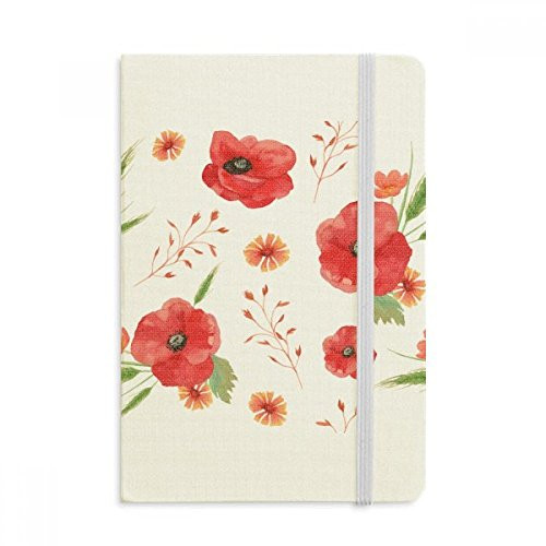 Watercolour Flowers Corn Ears Notebook Official Fabric Hard Cover Classic Journal Diary