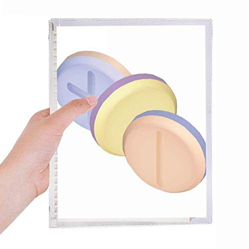 Health Care Products Pill Pattern Illustration Notebook Loose Leaf Diary Refillable Journal Stationery