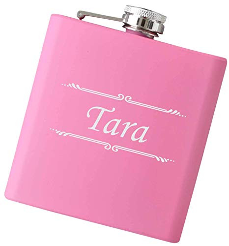 Personalized Sophisticated Name Flask Engraved Hip Flasks in Your Choice of Colors 6 oz Stainless Steel Flask - F23
