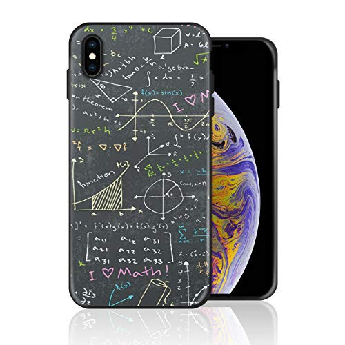 Silicone Case for iPhone XR Math Lessons Design Printed Phone Case Full Body Protection Shockproof Anti-Scratch Drop Protection Cover
