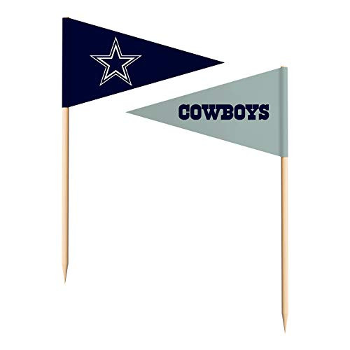 Sports Vault FPNFL0901 NFL Dallas Cowboys Toothpick Flags36 Piece Team Colors One Size