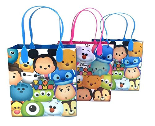 Disney Tsum Tsum Small Reusable Party Favors Goodie Gift Bags   12 Bags