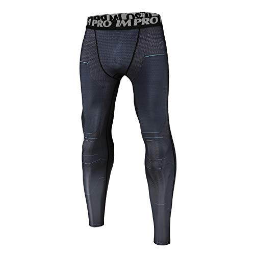 COOLMAX Mens Running Tights Spiderman Leggings Mens Sports Compression Pants  XX-Large Black