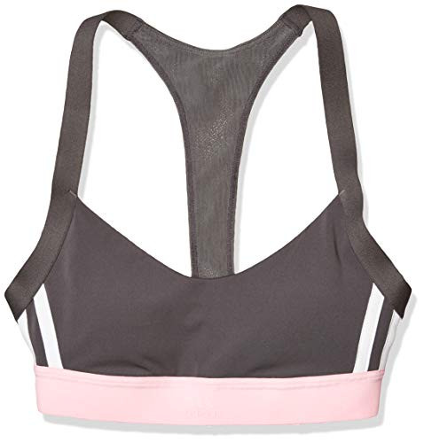 adidas Womens All Me 3-Stripes Bra Grey XX-Small