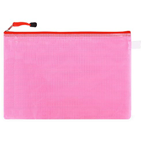 HXR Folder A4 Folder Transparent Material Folder Student Test Paper Bag Office Supplies Thickened File Folder  Color  Red