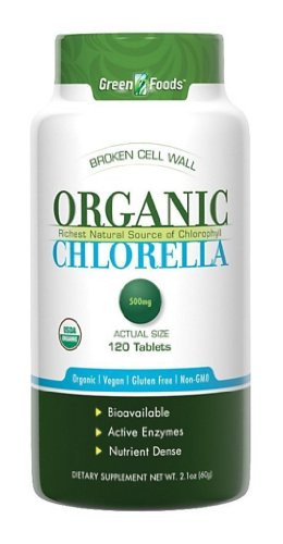 Green Foods Organic Chlorella 500 Mg 120 Count