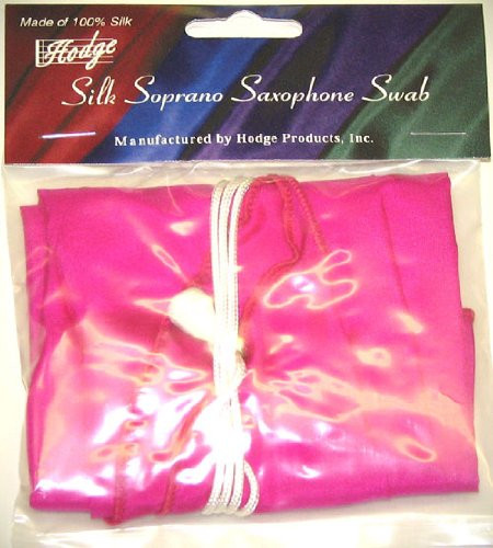 Hodge Silk Soprano Saxophone Swab - Hot Pink