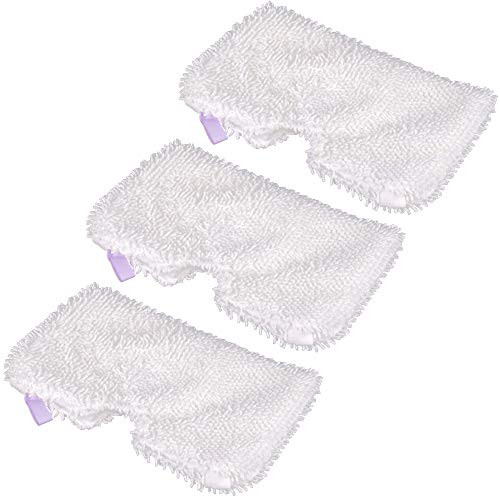 VideoPUP 3PCS Replacement Mop Pads Compatible with Shark Steam Pocket Mops Pads S3550 S3501 S3601 S390112Inch Wide