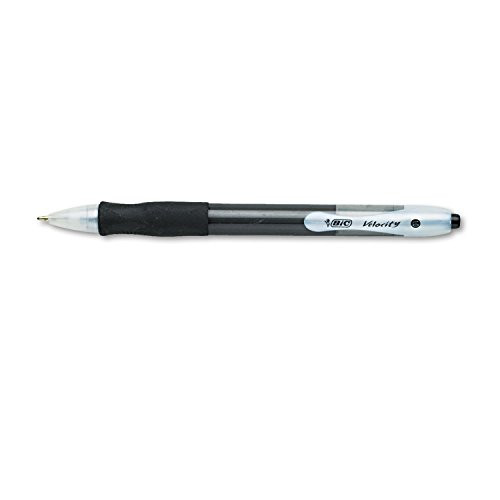 BIC VLG11BK Velocity Retractable Ballpoint Pen Black Ink 1mm Medium Dozen