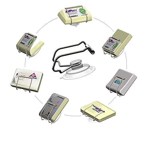 UNBREAKABLE Electronic Toll Pass Tag Holder. EZ Pass-Port one Suction Cup for Old  and  New EZ Pass  not HOV switch model  IPass PalPass QuickPass  and  FasTrak Transponders. Compact Tough  and  Made in USA