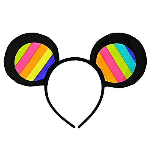 SeasonsTrading Rainbow Mouse-A-Like Ears Headband - Cute Costume Party Accessory