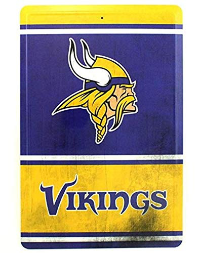Rico Industries Inc. Vikings Metal Parking Sign Vintage Team Logo Wall Novelty Football