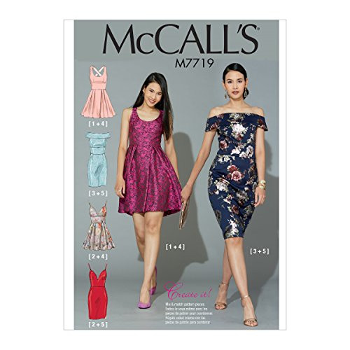 McCall Patterns M7719A50 Misses' Dresses Sewing Pattern, A5 (6-8-10-12-14)