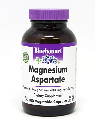 Bluebonnet Nutrition Magnesium Aspartate 400mg 100 Vegetable Capsules