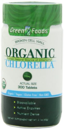 Green Foods Organic Chlorella 200 Mg 2.1 ounce 300 Count