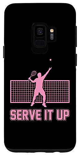 Galaxy S9 Serve It Up Funny Retro Style Tennis Player Christmas Gift Case