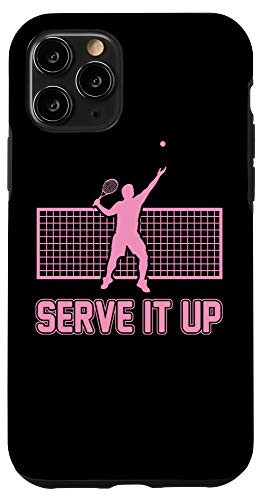 iPhone 11 Pro Serve It Up Funny Retro Style Tennis Player Christmas Gift Case
